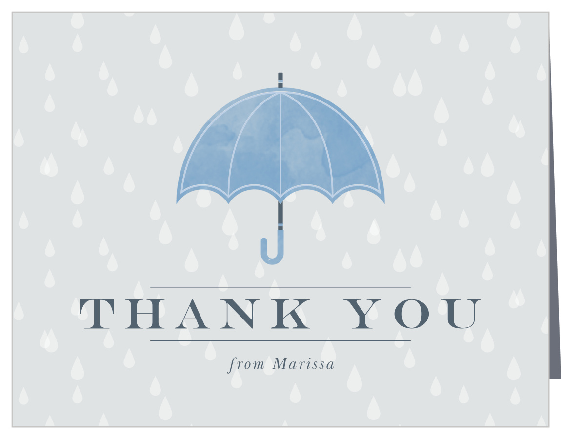Little Umbrella Bridal Shower Thank You Cards