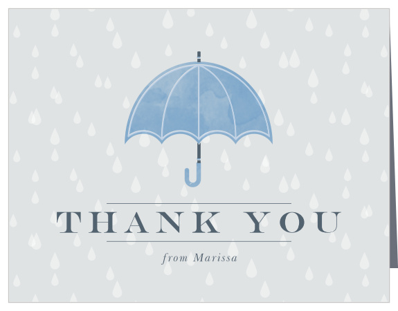 Little Umbrella Bridal Shower Thank You Cards