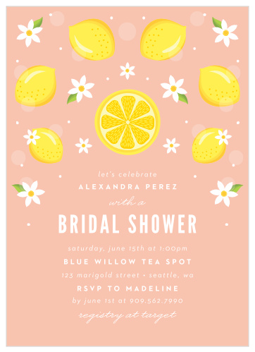 Set the stage for your shower with our Lemonade Pop Bridal Shower Invitations. 