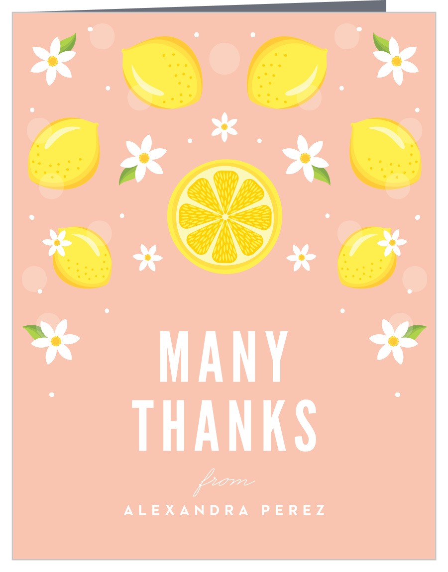 Lemonade Pop Bridal Shower Thank You Cards