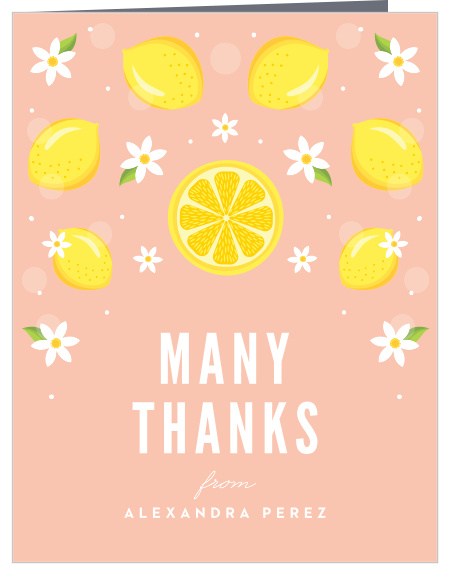 Lemonade Pop Bridal Shower Thank You Cards
