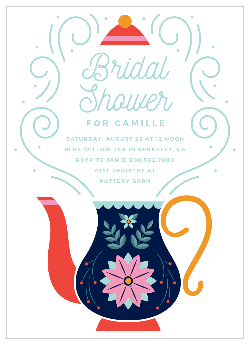 Bridal Tea Bridal Shower Invitations