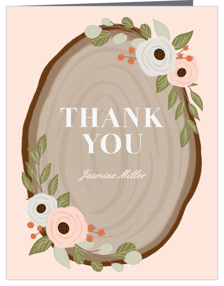 Rustic Woodland Bridal Shower Thank You Cards