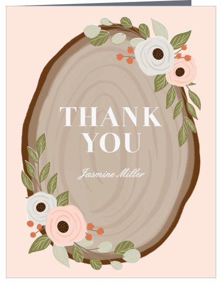 Rustic Woodland Bridal Shower Thank You Cards