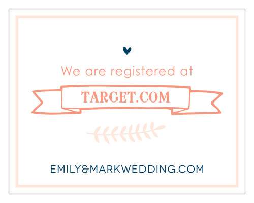 Ribbons & Flowers Registry Cards