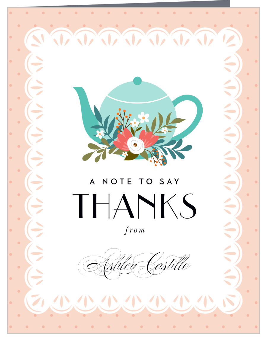 Let's Partea Bridal Shower Thank You Cards