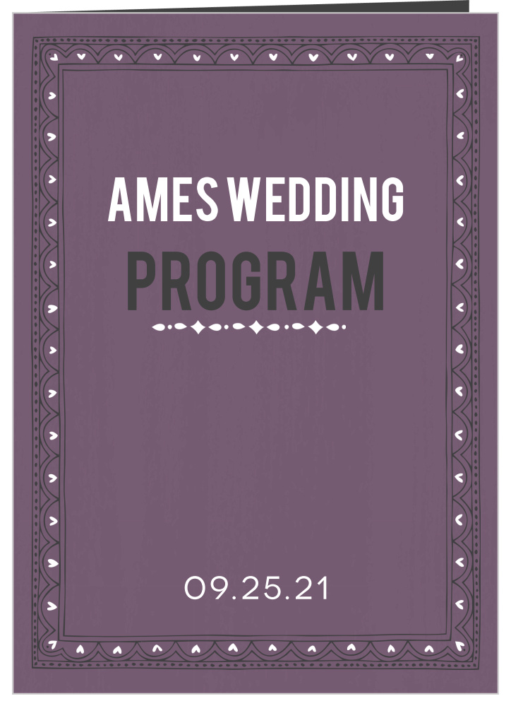 Photo Fairytale Wedding Programs