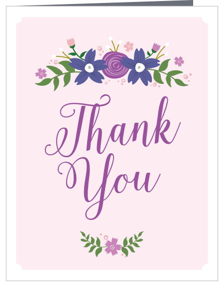 Tea Florals Bridal Shower Thank You Cards