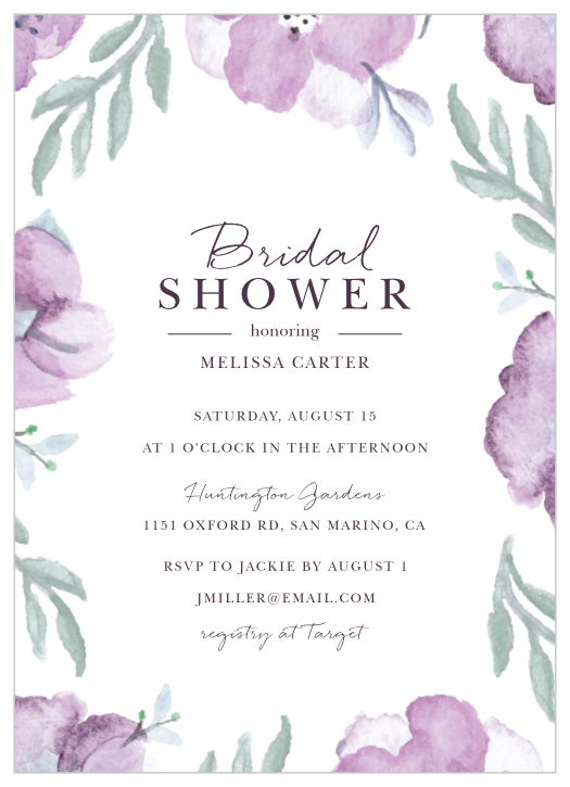 Gather your closest friends and family for some pre-wedding festivities with the chic look of our Muddled Mauve Bridal Shower Invitations.