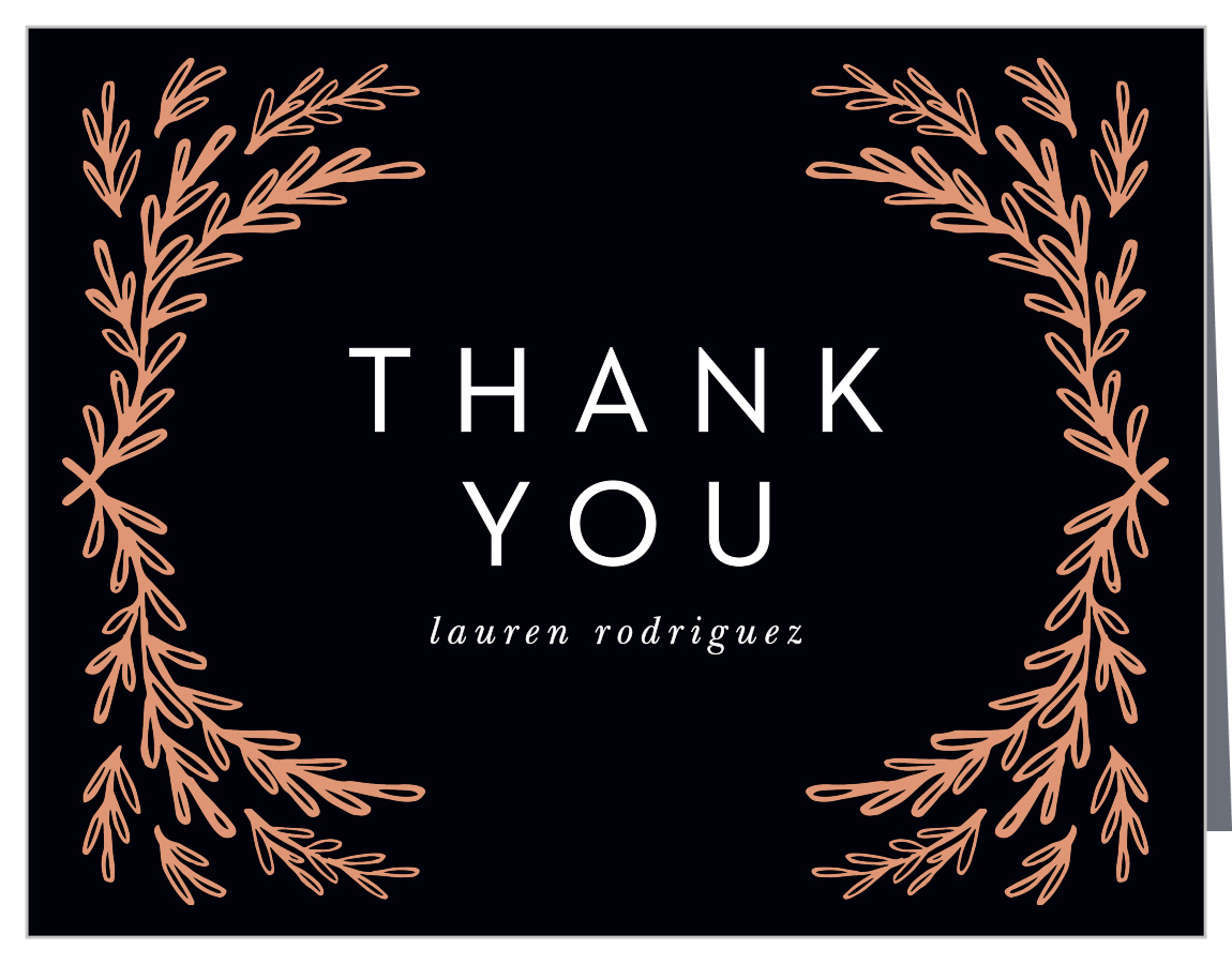 Laurel Frame Bridal Shower Thank You Cards