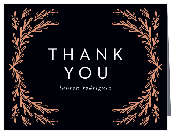 Laurel Frame Bridal Shower Thank You Cards