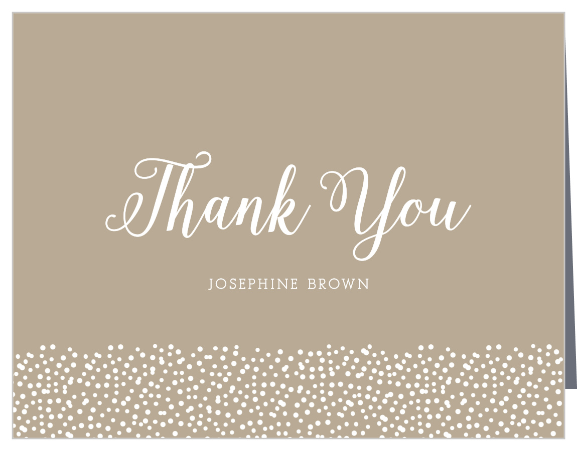 Confetti Border Bridal Shower Thank You Cards