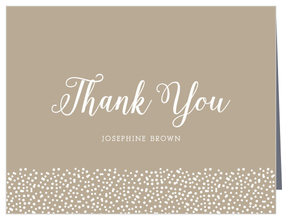 Confetti Border Bridal Shower Thank You Cards