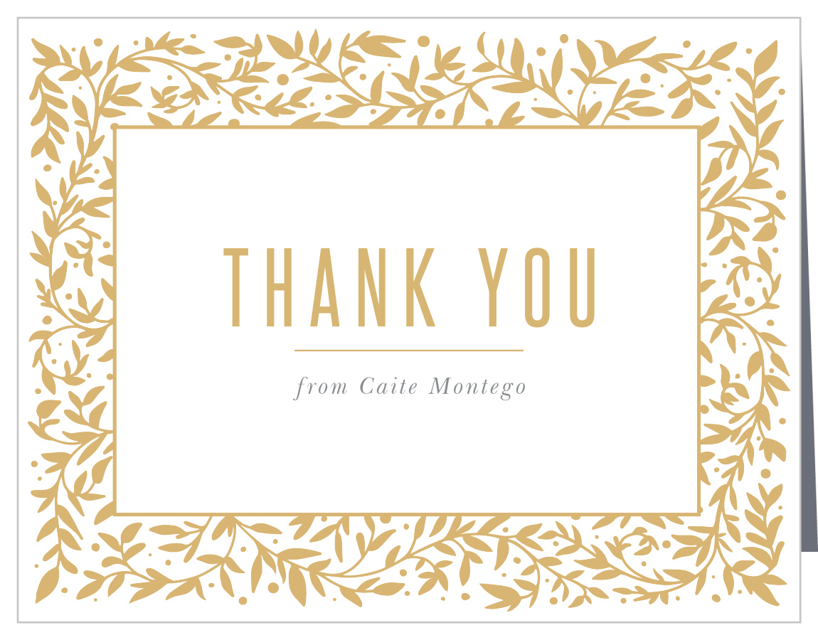 Classical Library Bridal Shower Thank You Cards