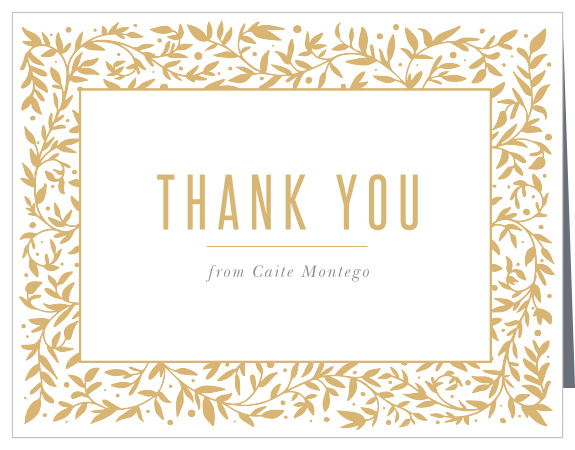 Classical Library Bridal Shower Thank You Cards