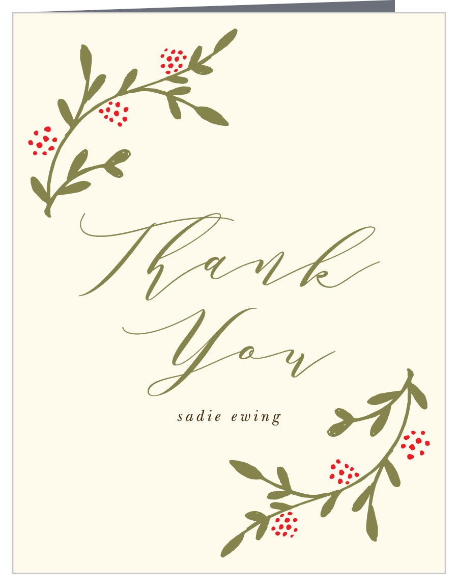Bounteous Berries Bridal Shower Thank You Cards