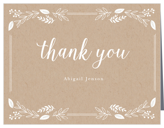 Little Garden Bridal Shower Thank You Cards