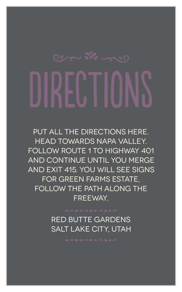 Photo Fairytale Direction Cards