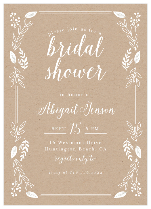 Our Little Garden Bridal Shower Invitations are a rustic way to gather your close friends and family together for pre-wedding festivities.