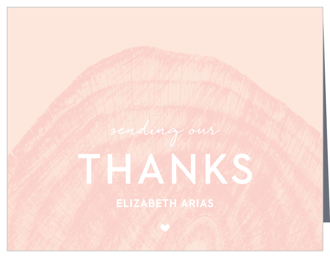 Wooden Rings Bridal Shower Thank You Cards