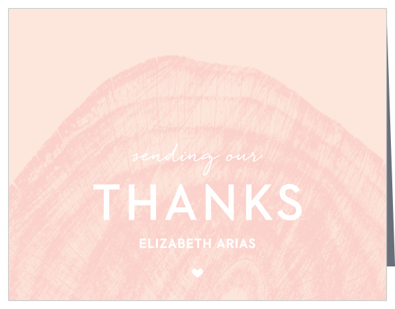 Wooden Rings Bridal Shower Thank You Cards