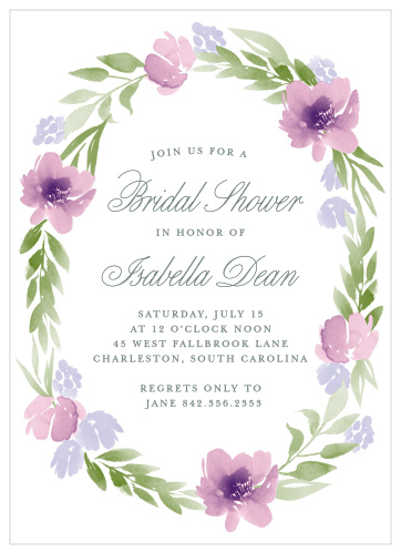 Our Garland Delight Bridal Shower Invitations are the perfect way to surround yourself with your friends and family for your pre-wedding celebrations!