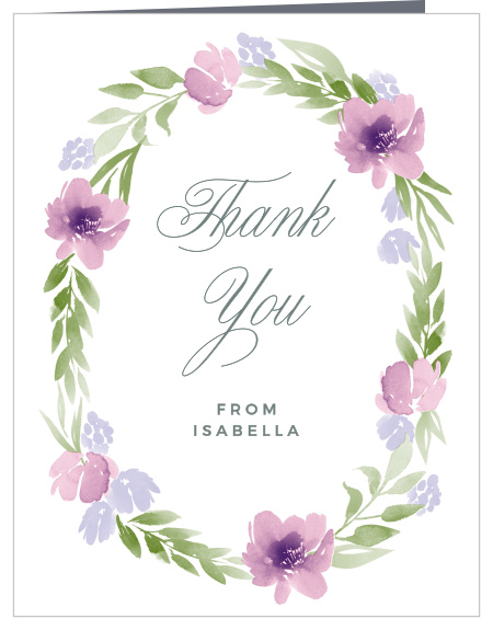 Garland Delight Bridal Shower Thank You Cards
