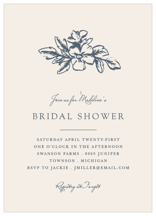Gather your family and friends together for some pre-wedding fun with the chic look of our Morning Florals Bridal Shower Invitations.