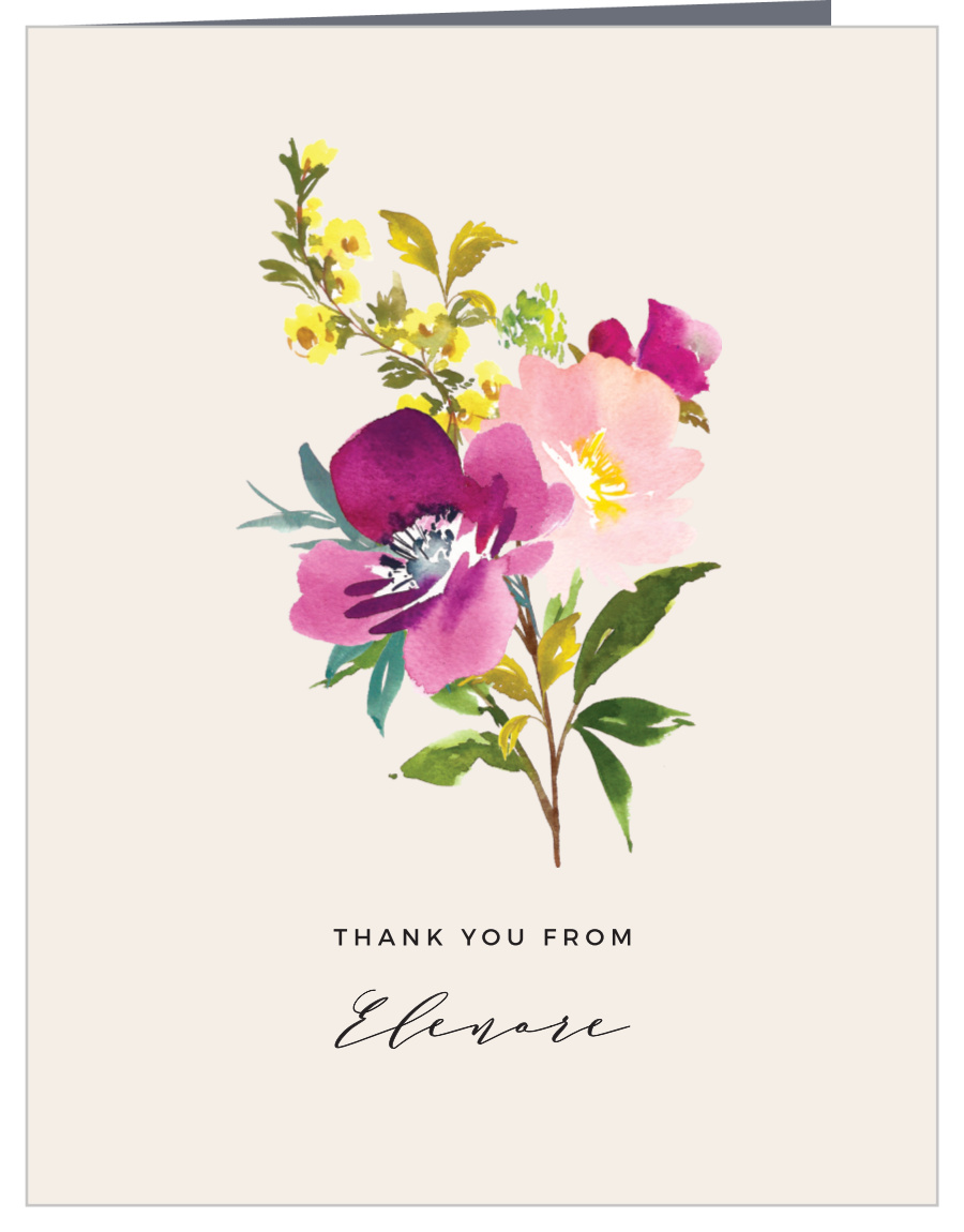 Mallow Bouquet Bridal Shower Thank You Cards
