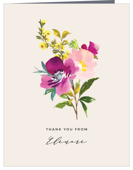 Mallow Bouquet Bridal Shower Thank You Cards