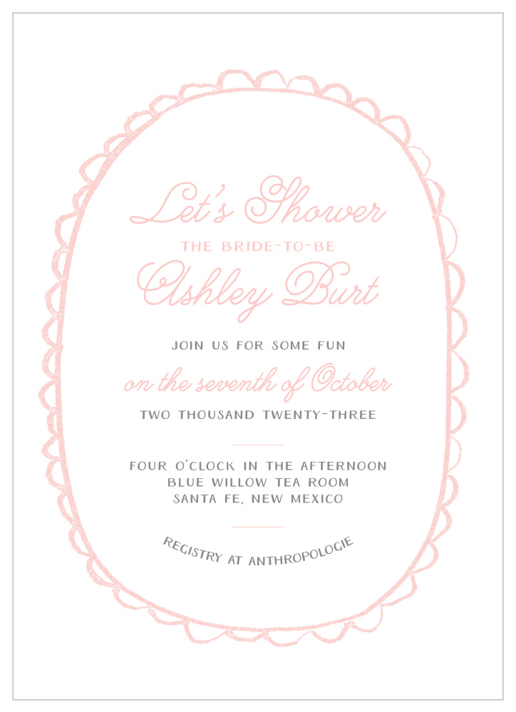 Crafty Doodle Bridal Shower Invitations