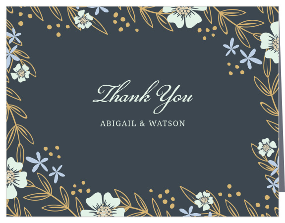 Glittering Garden Bridal Shower Thank You Cards