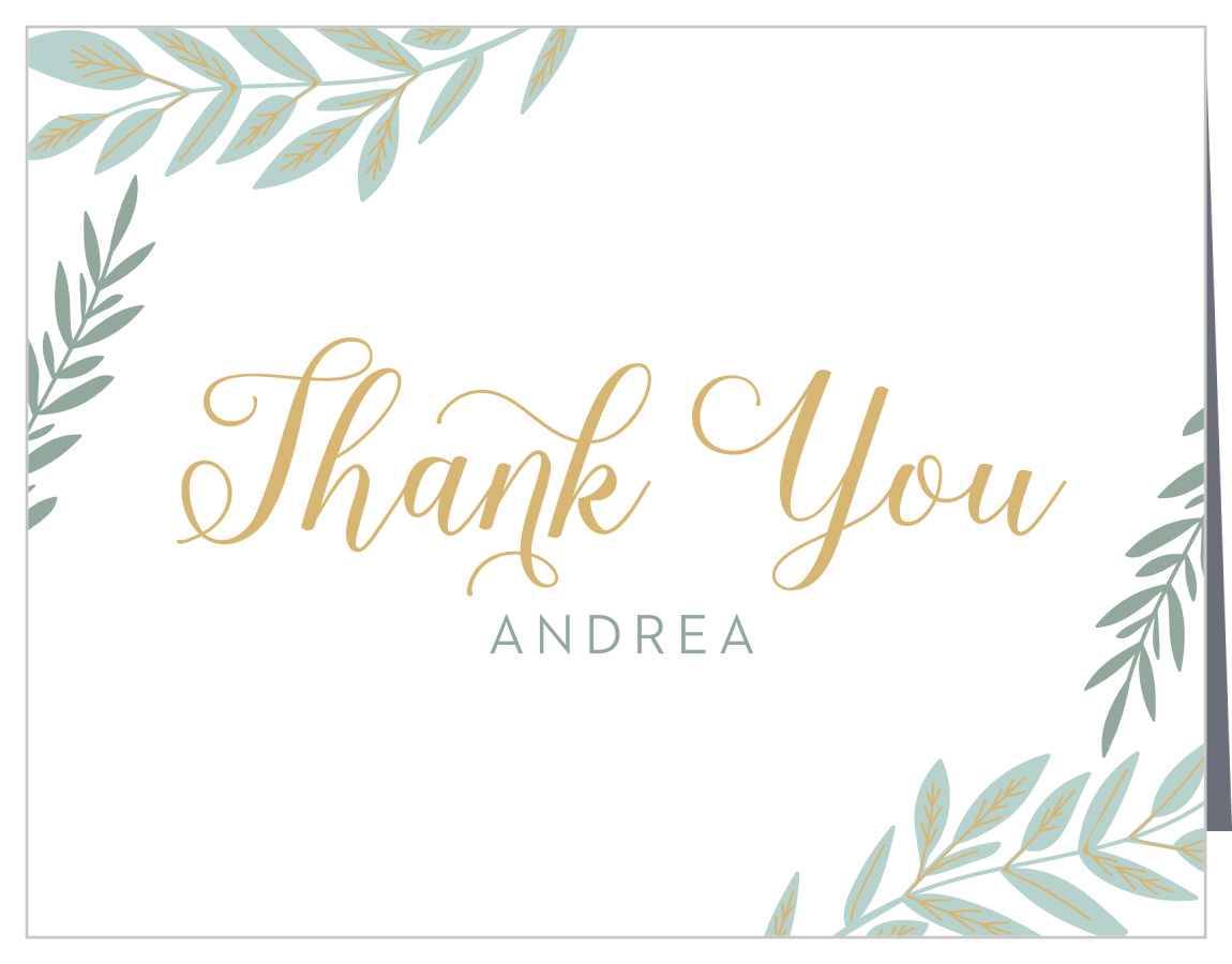 Gilded Garden Bridal Shower Thank You Cards