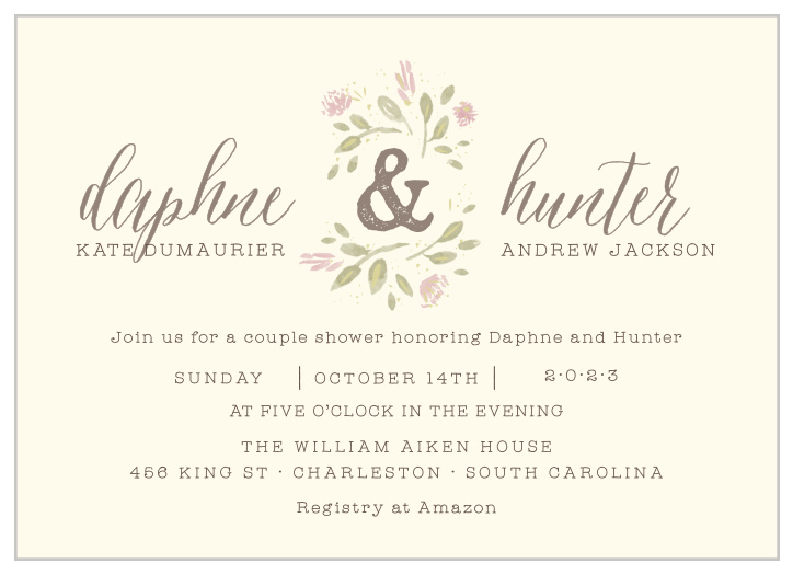 Our Floral Ampersand Bridal Shower Invitations are just what you need for your pre-wedding festivities. 