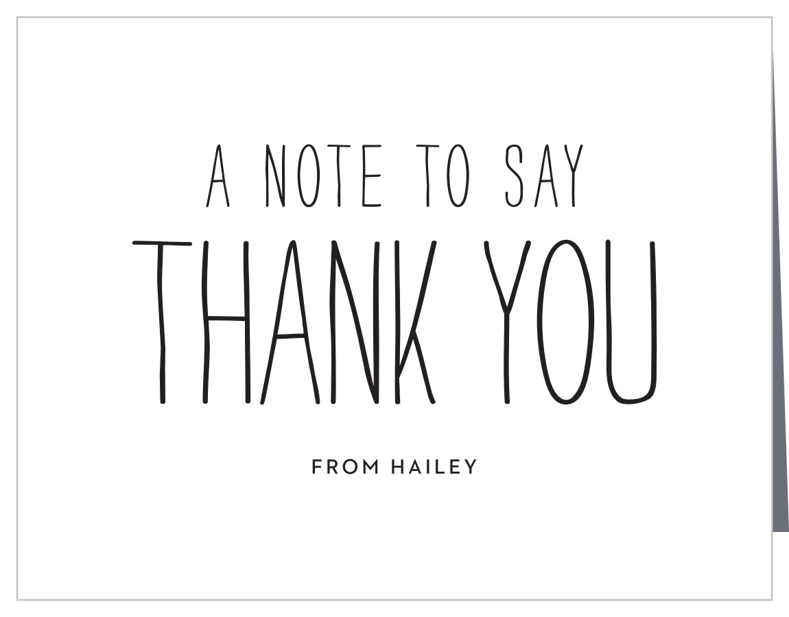 Simple Rustic Bridal Shower Thank You Cards