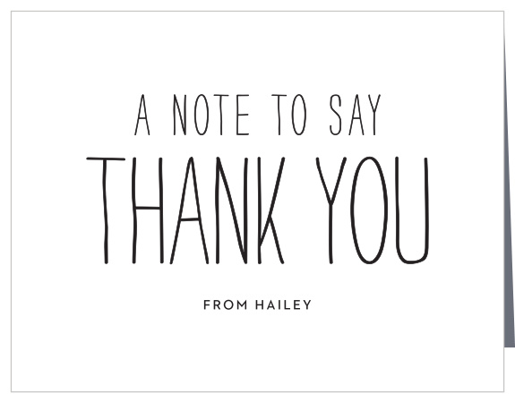 Simple Rustic Bridal Shower Thank You Cards