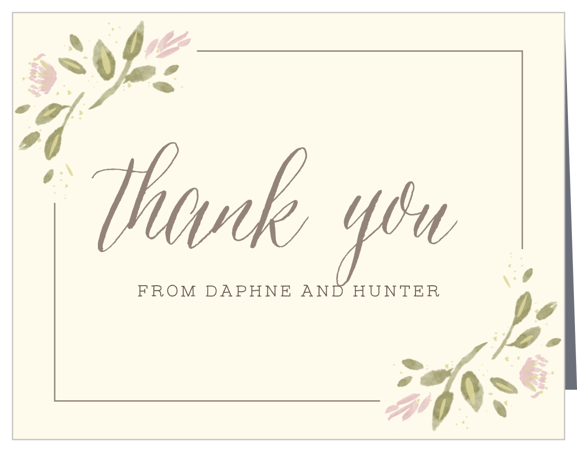 Floral Ampersand Bridal Shower Thank You Cards