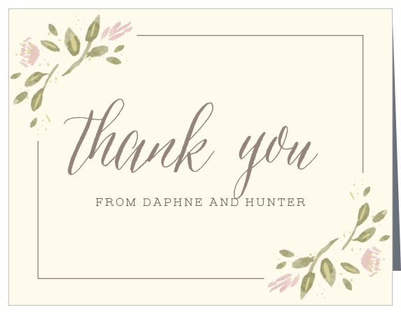 Floral Ampersand Bridal Shower Thank You Cards