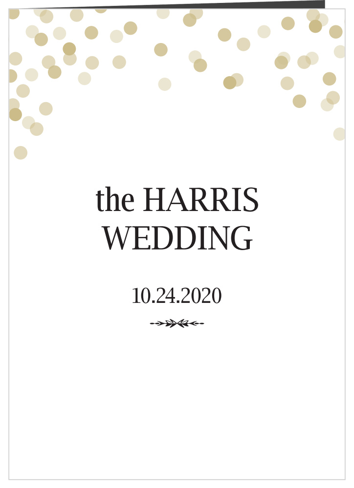 Glamorous Confetti Wedding Programs