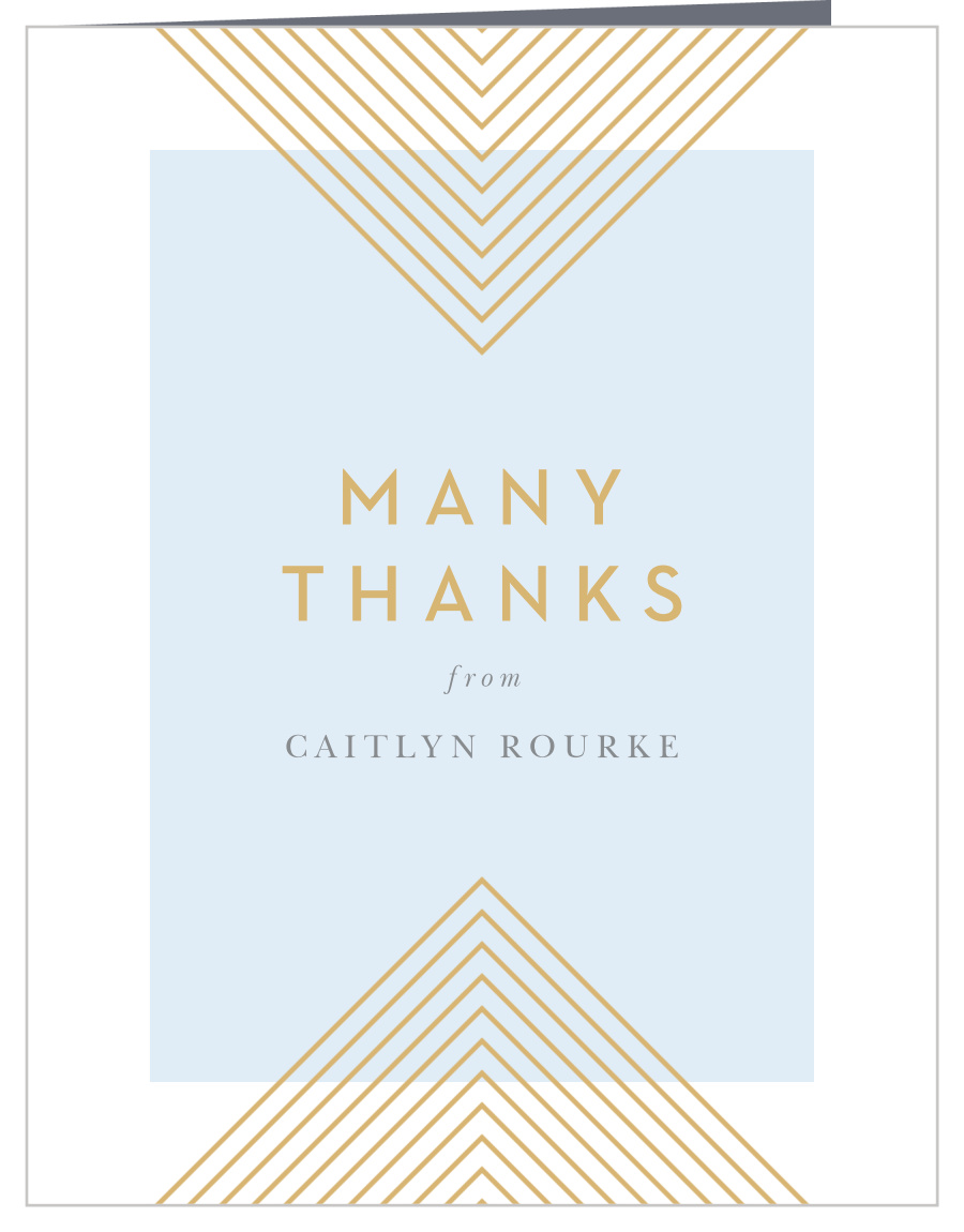 Elegant Geometry Bridal Shower Thank You Cards