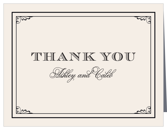 Vintage Victorian Bridal Shower Thank You Cards