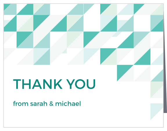 Show your gratitude in contemporary style with the Geometric Chic Thank You Cards from the Crafty Pie Collection at Basic Invite. 