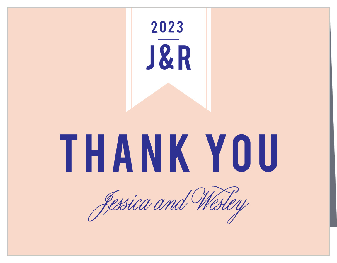 Minimalist Banner Bridal Shower Thank You Cards