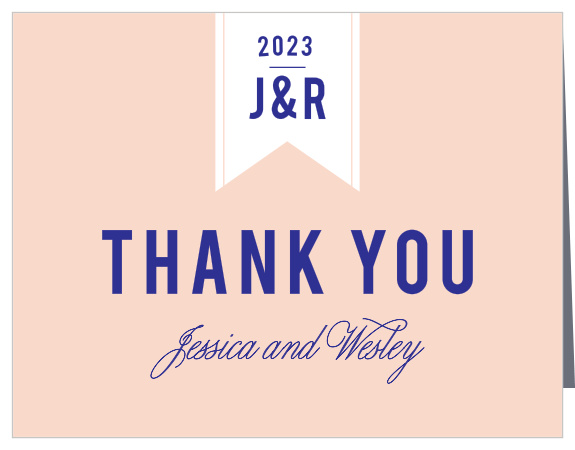 Minimalist Banner Bridal Shower Thank You Cards