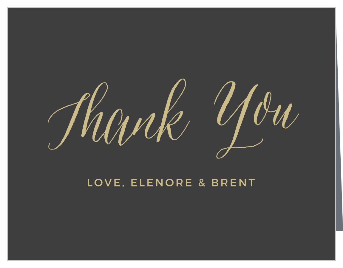 Rustic Simplicity Foil Bridal Shower Thank You Cards