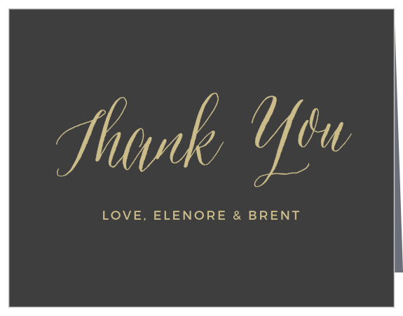 Rustic Simplicity Foil Bridal Shower Thank You Cards