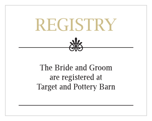 Glamorous Confetti Registry Cards