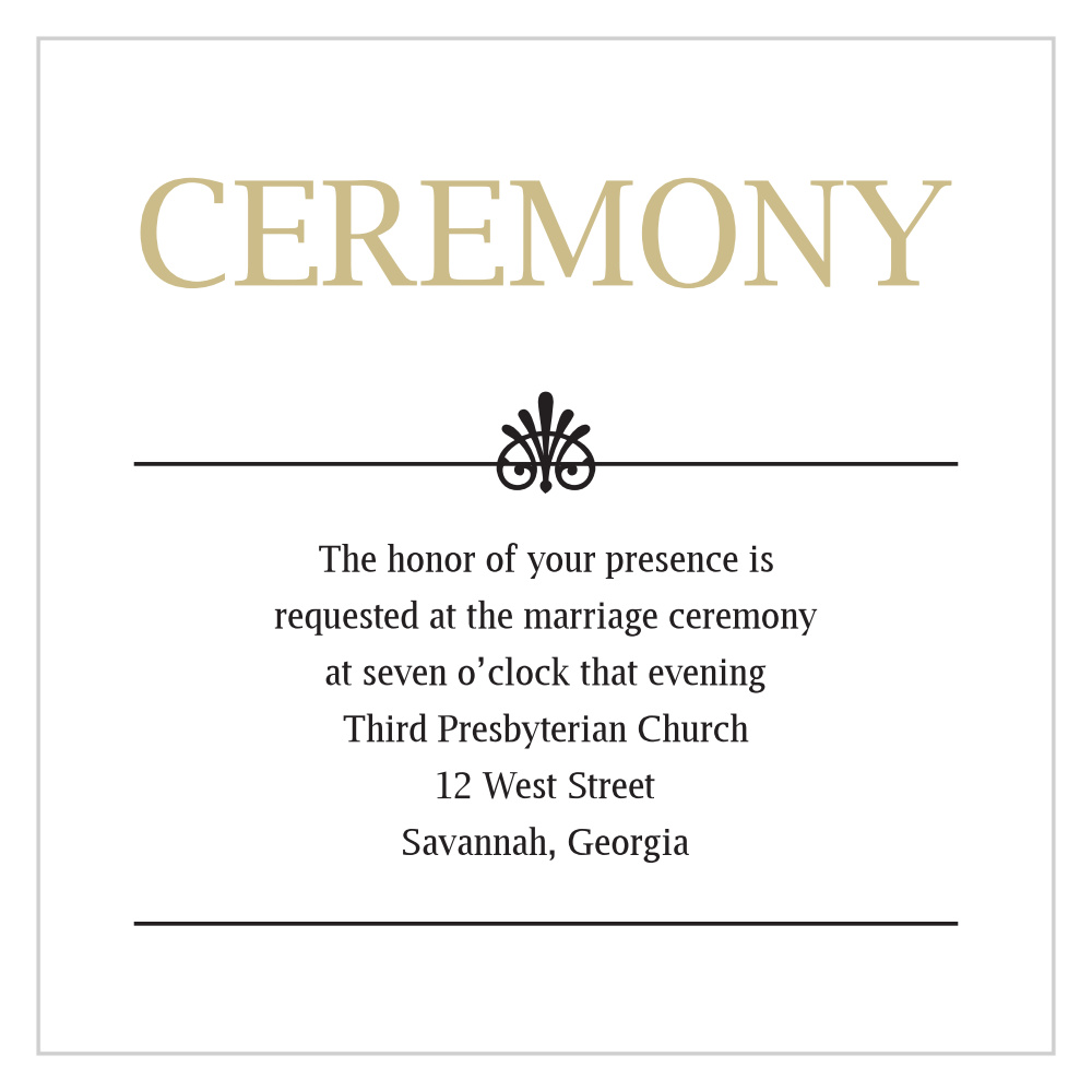 Glamorous Confetti Ceremony Cards