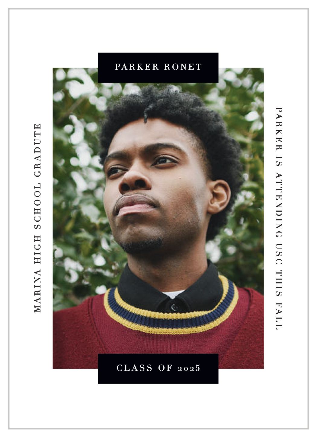 Boldly Labeled Graduation Announcements