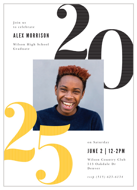Celebrate your success with our Modern Bold Date Graduation Invitations.